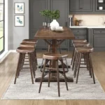 Oliver Brown Pub wood stool chair Set Of 2 By Homelegance – Counter Height Chairs & Benches – View 9