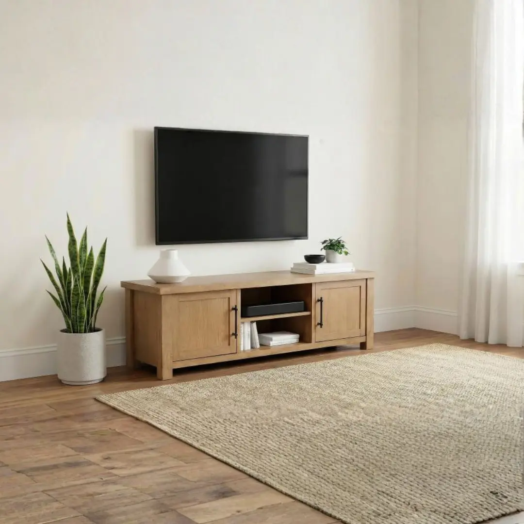 Beasley 2-Door 71-Inch Rustic Tv Console By Coaster Furniture | Mobilia Cleopatra 3 Rustic TV Console