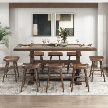wood counter height dining set