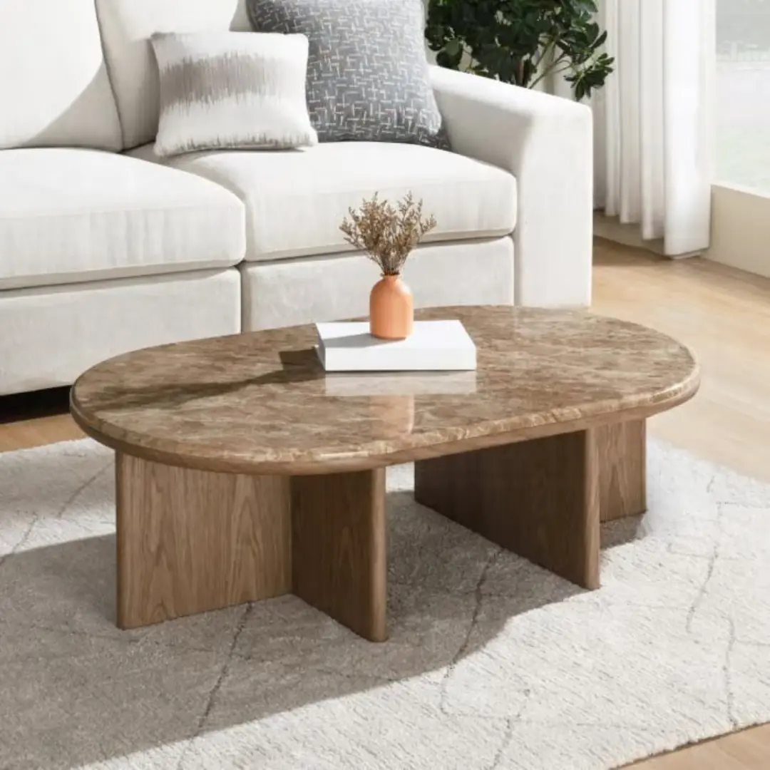 Markku Coffee Table Marble Top By Acme | Mobilia Cleopatra 3 Coffee Table Marble Top