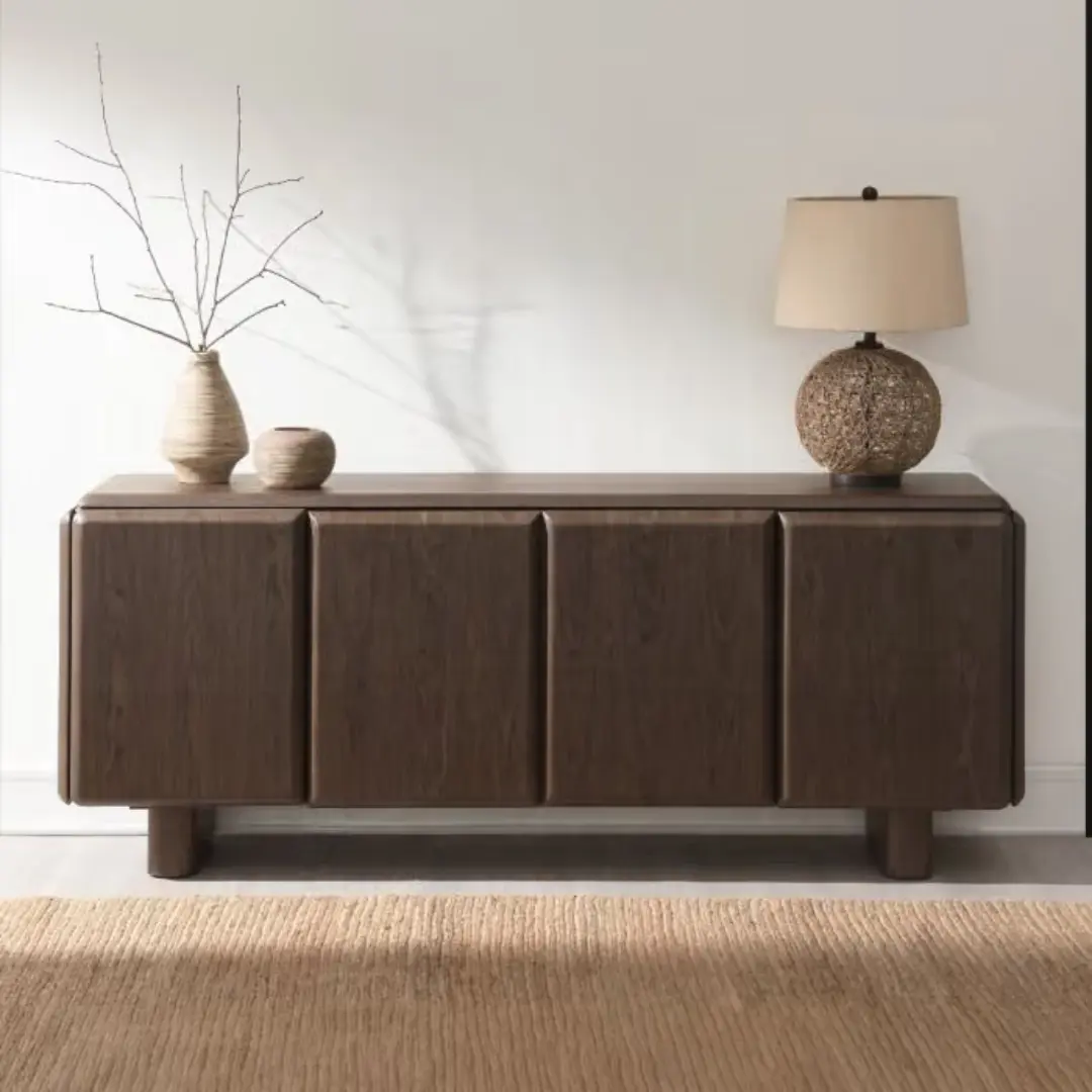 Lanza Wood Console Table With Storage By Acme | Mobilia Cleopatra 3 Walnut Wood Console Table with Storage