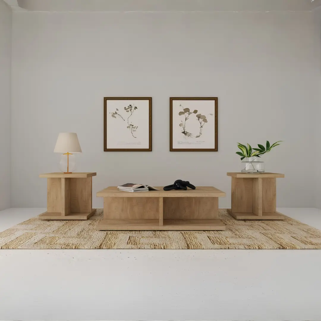 Cortona 3 Piece Wooden Coffee Table Set Mango By Coaster Furniture | Mobilia Cleopatra 3 3 Piece Wooden Coffee Table Set