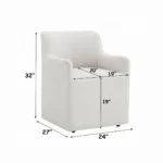 Cafell Cream Swivel Accent Chair by ACME - Image 5