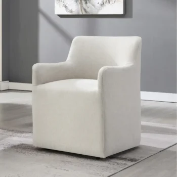 Cream Swivel Accent Chair