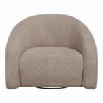 Zoey Latte Linen Swivel Accent Chair By ACME in Beige – View 2