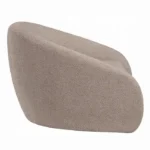 Zoey Latte Linen Swivel Accent Chair By ACME in Beige – View 3