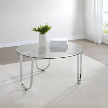 Round Glass Top Coffee Table