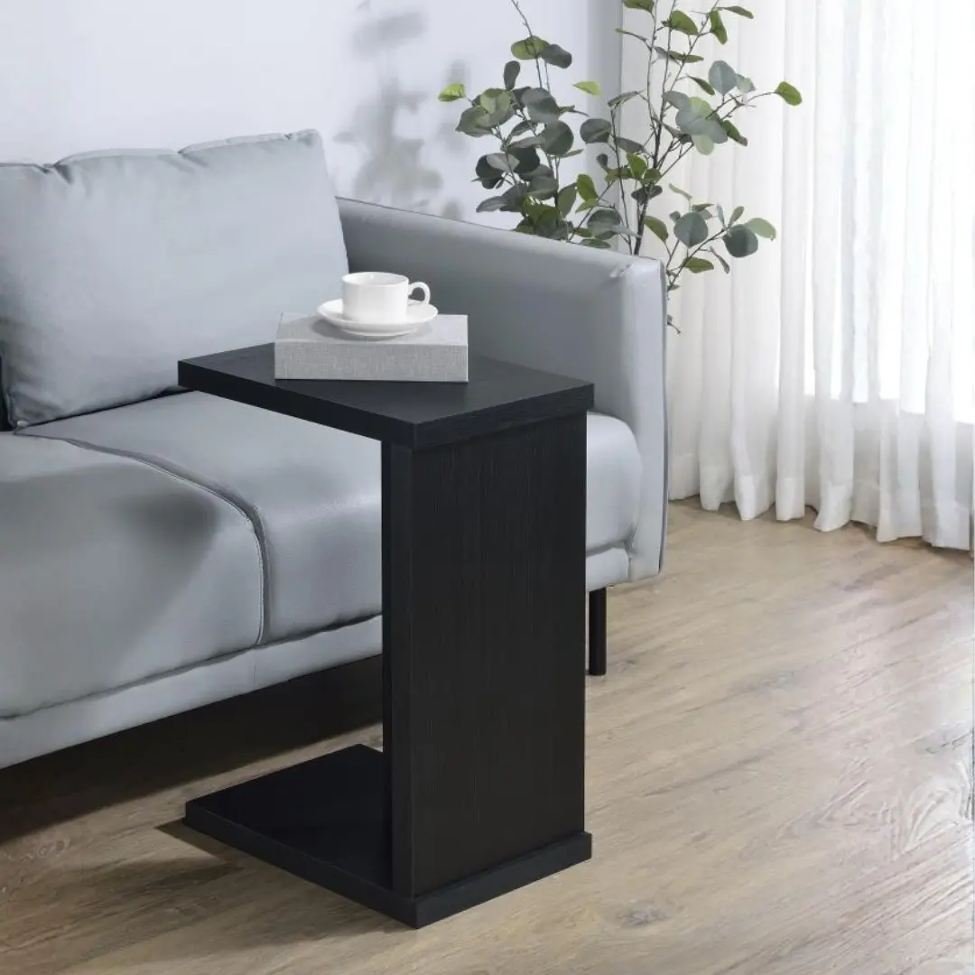 Clower Wood C Shaped Sofa Table By Coaster Furniture | Mobilia Cleopatra 3 C Shaped Sofa Table