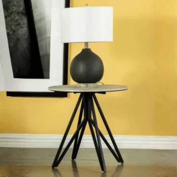 Rustic Round End Table