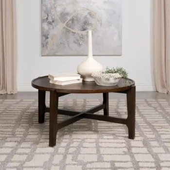Solid Wood Round Coffee Table