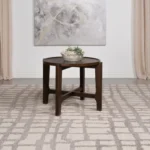 Solid Wood Round End Table