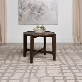 Solid Wood Round End Table