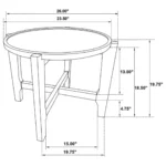 Solid Wood Round End Table