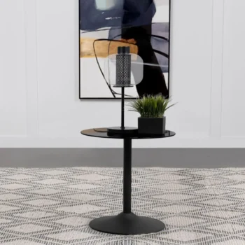Black Metal End Table