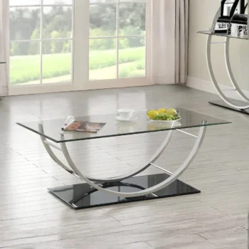 Metal and Glass Coffee Table
