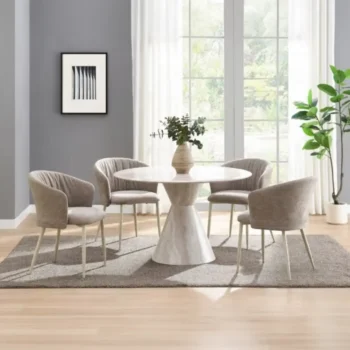 Marble Dining Table Set for 4