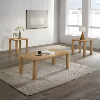 Wooden Coffee Table and Side Table Set