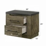 Lance Gray Nightstand 2 Drawer by ACME - Image 5