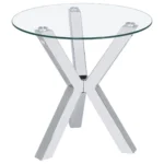 Tempered Glass Top End Table