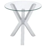 Tempered Glass Top End Table