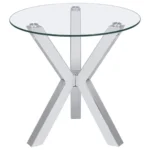 Tempered Glass Top End Table