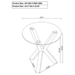 Tempered Glass Top End Table
