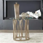 Modern Glass Top End Table