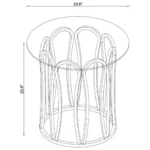 Modern Glass Top End Table