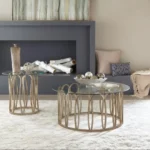 Modern Glass Top End Table