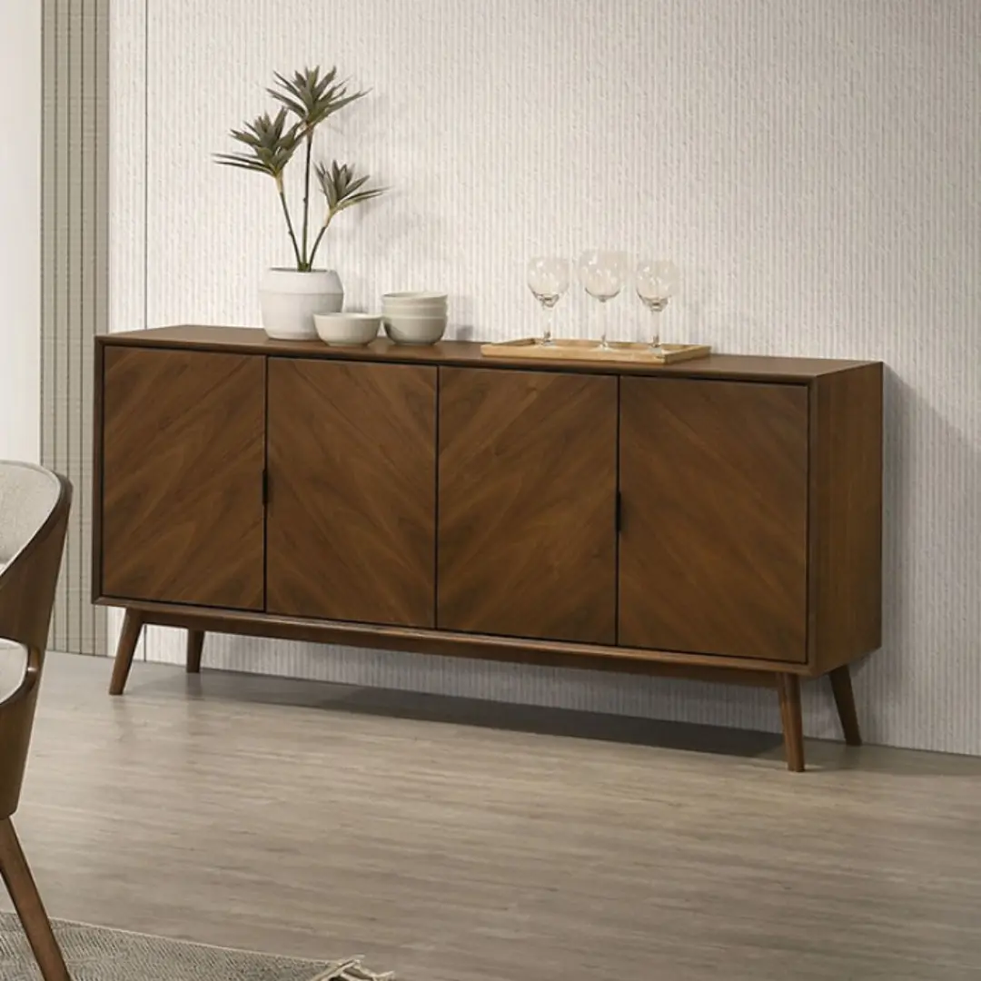Hillerod Walnut Sideboard By Furniture Of America | Mobilia Cleopatra 3 Walnut Sideboard