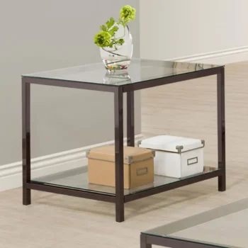 Black Nickel End Table