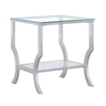 Square Glass Top End Table