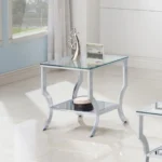 Square Glass Top End Table