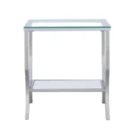 Square Glass Top End Table