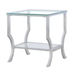 Square Glass Top End Table