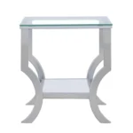 Square Glass Top End Table