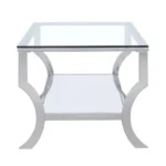 Square Glass Top End Table