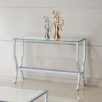 Metal and Glass Console Table