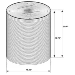Round Rattan Side Table