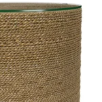 Round Rattan Side Table