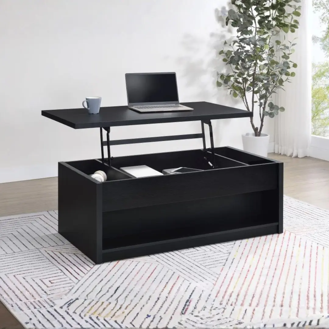 Knapp Black Lift Top Coffee Table By Coaster Furniture | Mobilia Cleopatra 3 Black Lift Top Coffee Table