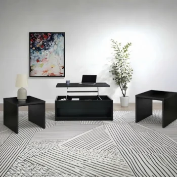 Black Lift Top Coffee Table Set