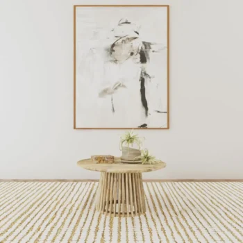 Round Solid Wood Coffee Table
