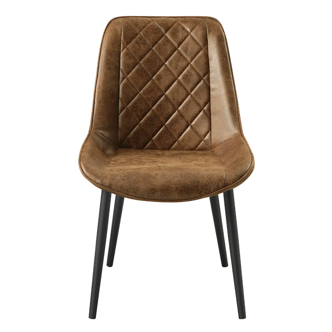 Strata Modern Brown Leather Dining Chair Set Of 2 By Homelegance | Mobilia Cleopatra 3 brown leather dining chair​