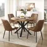 modern round dining table set for 4