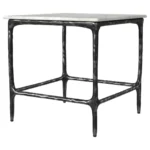 Square End Table with Marble Top