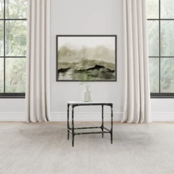 Square End Table with Marble Top