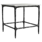 Square End Table with Marble Top
