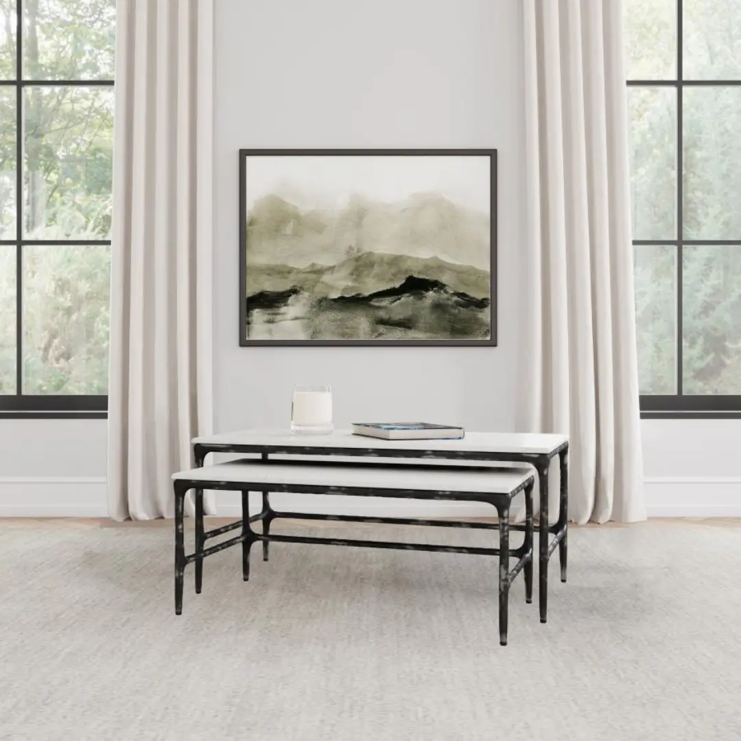 Ebby Nesting Marble Coffee Table Set White By Coaster Furniture | Mobilia Cleopatra 3 Nesting Marble Coffee Table Set