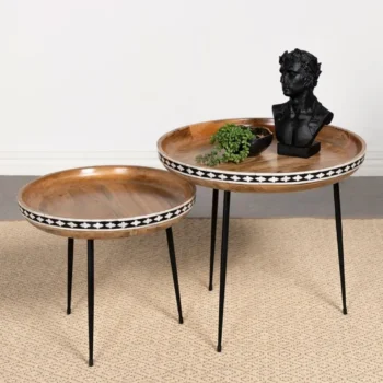 Round Nested Coffee Table Set